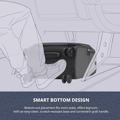 Verage Under Seat Luggage with Wheels, Softside Small Suitcase Spinner Carry On Luggage Bags for Airlines Airplanes Short Trip Men Women (Grey, 14.5-Inch Plus Underseat)