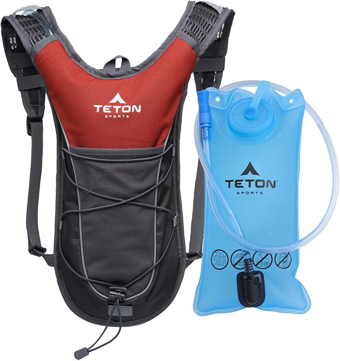 Teton Oasis/Trailrunner Hydration Backpack – Lightweight Water Pack with 2L/3L Bladder for Hiking, Running, Cycling, Biking – 2L/18L/22L Sizes – Sewn-in Rain Cover – Fits Men and Women