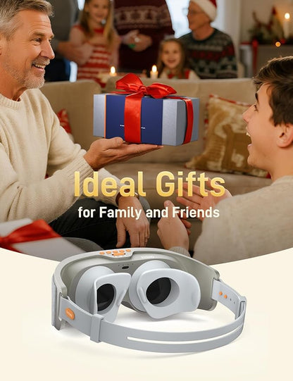 EVA BELLE Eye Mask Sleeping Mask for Computer Users, Christmas Birthday Gifts for Women Men Teenagers Old Man, Sleep Improvement with Bluetooth Music, Sleep Mask for Eye Strain, Gray