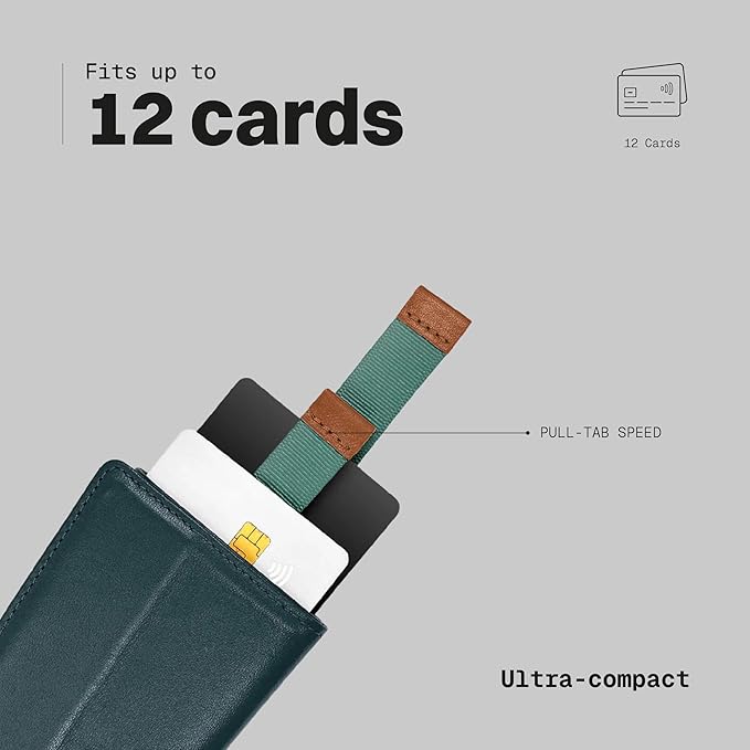 The Frenchie Co. - AirTag Speed Wallet - Ultra-Slim Front Pocket Wallet - Quick-access pull tab & AirTag holder - RFID blocking, holds up to 8 cards and folded cash