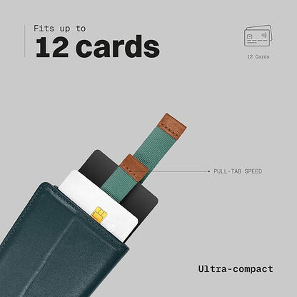 The Frenchie Co. - AirTag Speed Wallet - Ultra-Slim Front Pocket Wallet - Quick-access pull tab & AirTag holder - RFID blocking, holds up to 8 cards and folded cash