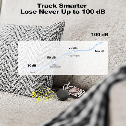 Eelexa Smart Tag Tracker, Dual System Air Tracker Tag for iOS and Android, Compatible with Apple Find My or Google Find Hub Smart Keys Finder Item Locator with Waterproof&Light (Black-2Pack)