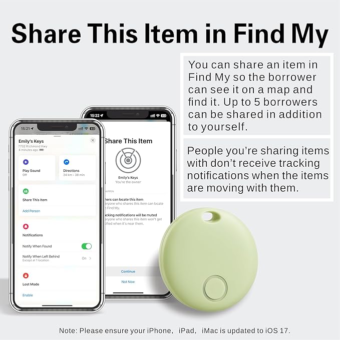Reyke Air Tracker-4 Pack Smart Tag, Luggage Tracker Works with Apple Find My (iOS Only), Item Finder for Key, Backpack, Wallet, IP67 Waterproof