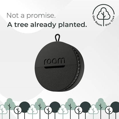 Roam Smart Tracker | Eco-Friendly Travel Tracker with Built-in Elastic Strap | QR Lost & Found, Global Find My Network | Replaceable Battery | No Extra App or Subscription | 2-Pack, Black & Blue
