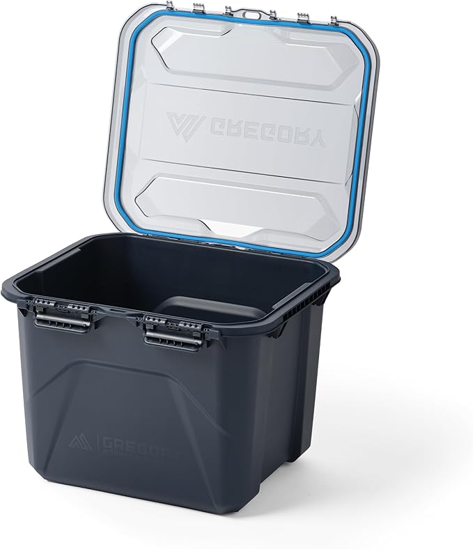 Gregory Alpaca 50L Waterproof Gear Organization/Camping Gear Box with Transparent Removeable Lid, Slate Blue