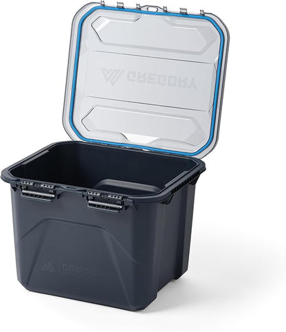 Gregory Alpaca 50L Waterproof Gear Organization/Camping Gear Box with Transparent Removeable Lid, Slate Blue