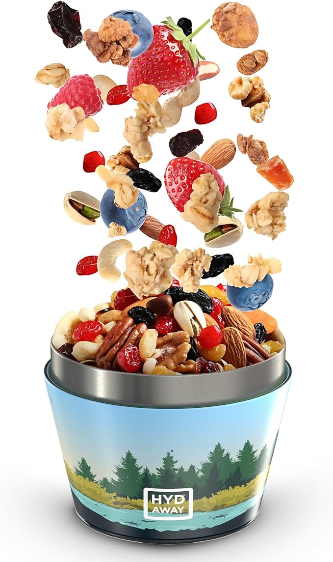 HYDAWAY 1.5-Cup Collapsible Insulated Bowl with Lid - BPA-Free, Leak-Resistant, and Ultra-Compact for Travel, Camping & Everyday Meals