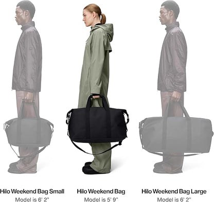 RAINS Regular Weekend Bag - Waterproof Travel Duffel for Men and Women - Duffle with Coated Zip, Adjustable Strap