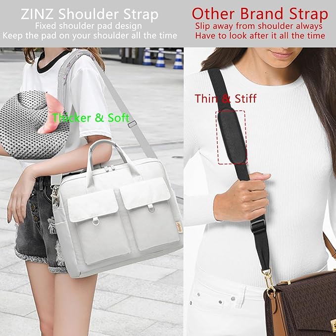 ZINZ Shoulder Strap Universal Bag Strap - 78" Ultra-Thick Padded with Dual Balanced Adjustable Buckles for Briefcase, Travel, Sports, Laptop, Crossbody Bag，Butterfly