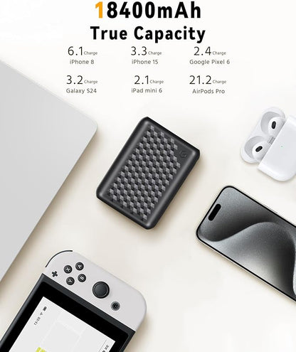 Wulcea 12v 18400mAh Power Bank High Capacity Type-C Input，USB Type-C DC Output Fast Charge for Graphene Heated Jacket Heated Vest Long Lasting Portable Charger Digital Display for Genovega VERGOO