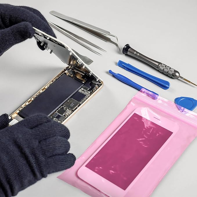 APQ Plastic Reclosable Zipper Bags, 6 x 8 Inch. Pack of 100 Anti Static Poly Bag. Plastic Jewelry Bags. Anti Static Bag Resealable. Resealable Plastic Bags. Jewelry Poly Bags Reclosable