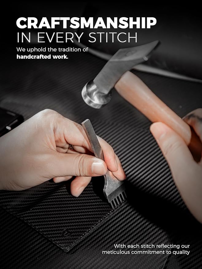 LORZOR Wallet for Men with Metal Card Holder, Pop Up Wallet, Finest Full Grain Leather Trifold Wallet, Smart, Minimalist, RFID Blocking, Front Pocket, ID Window