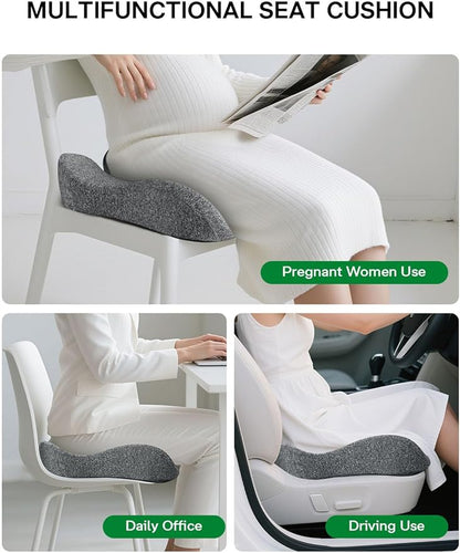 Medisana Seat Cushion, SC 100 Seat Cushions for Office Chairs, Car Seat, Wheelchair - Sciatica & Tailbone & Coccyx Pain Relief Pillow for Driver Sedentary, Christmas White Elephant Gifts for Adults