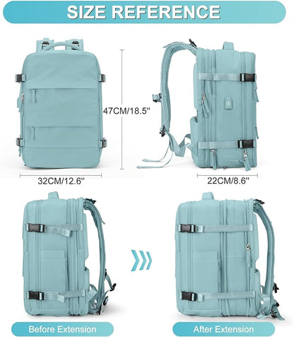 Casual Backpack Traveling Backpack, A-blue, Expandable, Travel Backpacks