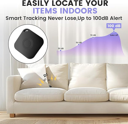 4 Pack Air Tracker Tag, Smart Bluetooth Luggage Tracker Compatible with Apple Find My APP(iOS Only), Anti-Lost Item Locator for Keys Wallet Pets and Luggage, Waterproof with Replaceable Batter