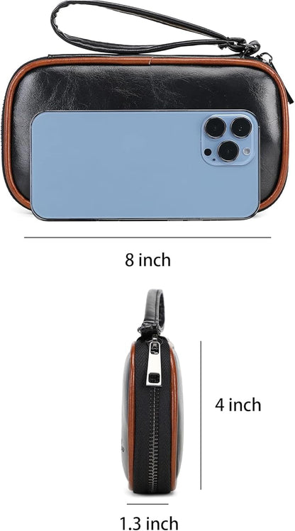 KYALOU Small Electronics Organizer, Travel Cord Case Cable Pouch Tech Carry Storage Bag for Charger, Cable, Phone, Hard drive, USB, Power Bank, Earphone | Single Layer - Black