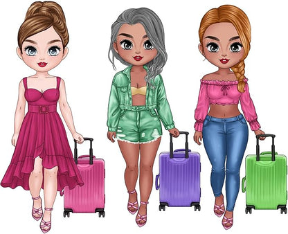 Personalized Portable Jewelry Box, Travel Essentials for Women, Mini Organizer, Customized Small Case With Initials, Gift for Girls, Teen, Woman (Travelling Lover)