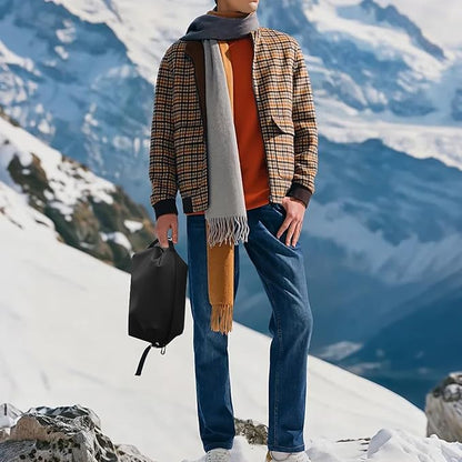 Vomgomfom 3L 6.5 Inch Silicone Toiletry Bag, Waterproof Leakproof Travel Cosmetic Organizer, Adjustable G-Buckle Compression Dopp Kit, Foldable Makeup Bag for Women & Men, Black