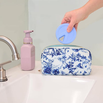 Travel RX Pill Case by Type Two Labs – Weekly 7 Day Pill Box, Compact Magnetic Organizer for Pills fits Purses or Pockets, Rugged Daily Caddy Holds Vitamins, Supplements and Medication. (Blue)