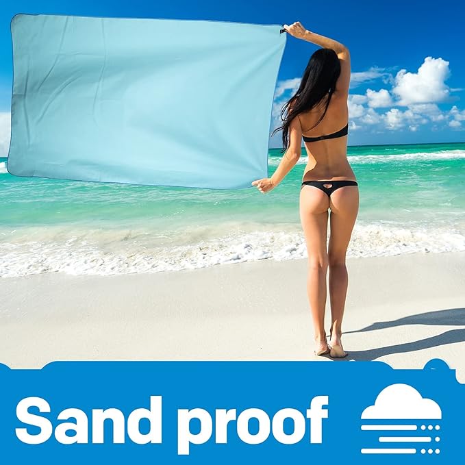 HOEAAS 2 Pack Microfiber Camping Towels, Quick Dry Towel, Super Absorbent Ultra Compact Travel Towel Soft Lightweight Sports Towel for Sweat Fast Drying Towels for Pool,Gym,Hiking,Backpacking,Fitness