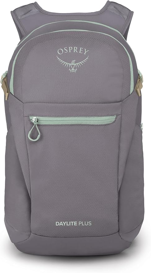 Osprey Daylite Plus Commuter Backpack - Lightweight, Everyday Pack with Laptop Sleeve and Water Bottle Pockets - Ideal for Work, School, and Travel with Versatile Storage, Soundwave Grey/Latte Brown