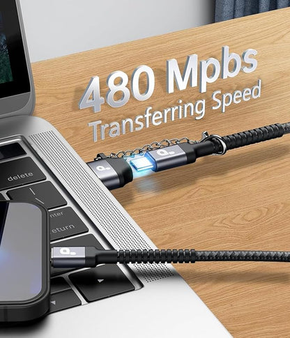 USB C Cable 10FT, USBA to USBC Cable, USBC to C Cable, 2Pack Type C Fast Charging Cables Nylon Braided Cable for iPhone 17/16/15/Pro/Plus/Pro Max/Samsung/LG, with USB C Female to USB A Male Adapter