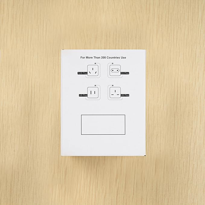 LENCENT Universal Travel Power Adapter, International AC Plug Adaptor with 2 USB C 2 USB A Ports Wall Charger Worldwide Travel Essentials for US to EU UK Ireland Australia (Type C/G/A/I) Black