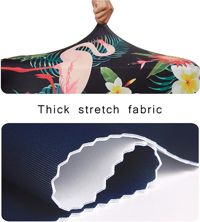 WUJIAONIAO Travel Luggage Cover Baggage Suitcase Cover Protector Skins 18-32 Inch (Flower flamingo, XL (for 29-32 inch luggage))