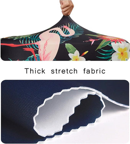 WUJIAONIAO Travel Luggage Cover Baggage Suitcase Cover Protector Skins 18-32 Inch (Flower flamingo, XL (for 29-32 inch luggage))