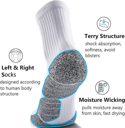 CWVLC Cushioned Compression Sport Quarter Socks for Men Women Youth