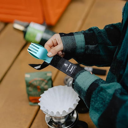 FULL WINDSOR – MAGWARE- Magnetic Camping Cutlery Set- Travel Silverware with case, Kids Lunch Box Set, Outdoor Flatware Utensils, Portable Repurposable Essentials Knife, Fork & Spoon- Turquoise (3PCS)