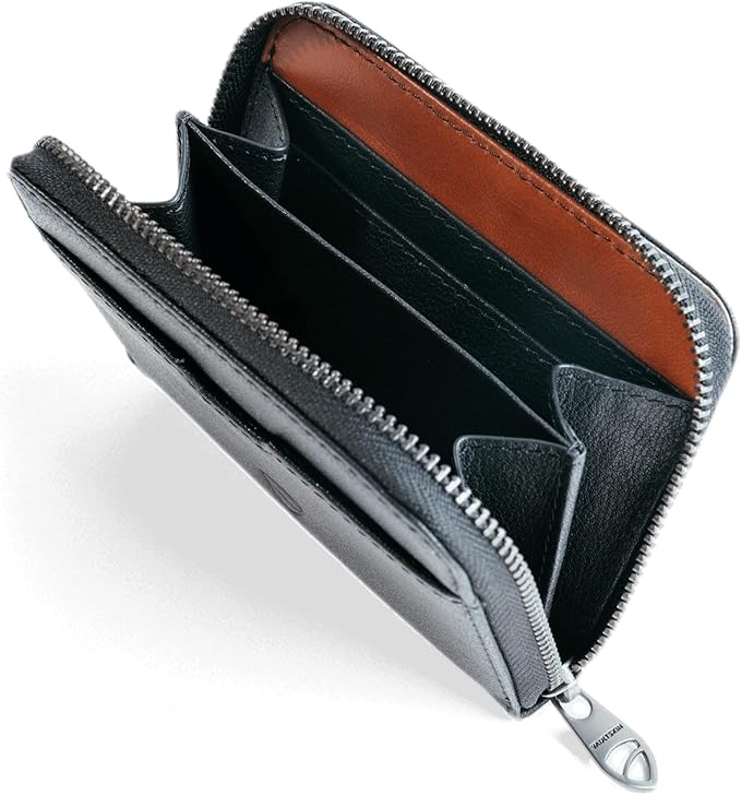 Vaultskin Mayfair Premier Leather Zip Wallet - Ultimate RFID Safety, Streamlined for Style & Functionality for Men and Women