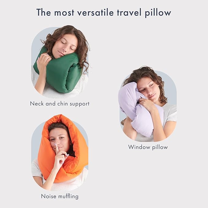Huzi Infinity Pillow - Home Travel Soft Neck Scarf Support Sleep (Navy)