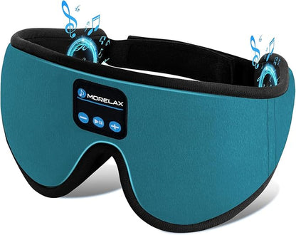 Sleep Mask with Bluetooth Headphones, 3D Sleep Mask Wireless Music Eye Mask for Sleeping Side/Back Sleepers Sleep Headphones Gift (Turquoise)