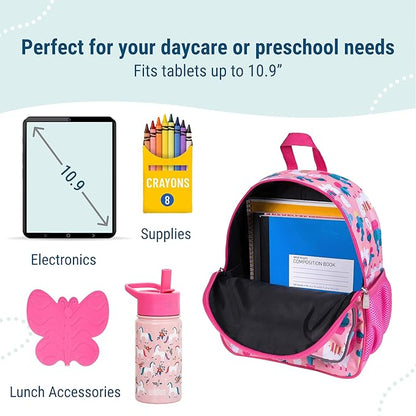 Wildkin 12-inch Kids Backpack – Padded, Adjustable, Ideal for Daycare & Travel - Llamas and Cactus