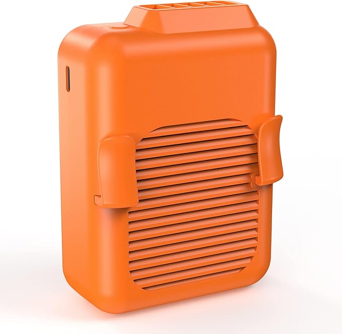 Portable Mini Waist Fan Clip on Belt, 6000mAh Rechargeable Battery Powered Wearable Body Fan With Max 23H Working Time, 3 Speeds, 5100RPM Strong Airflow for Jobsite Farm Fishing Gardening Camping