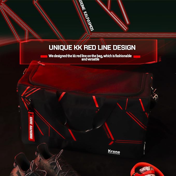 Sneaker Bag, Sport Duffel Bag for Men Women, Gym Bag, Gear Bag, Krone Kalpasmos Versatile Travel Duffel Bag with 3 Removable Dividers, Designer Collection