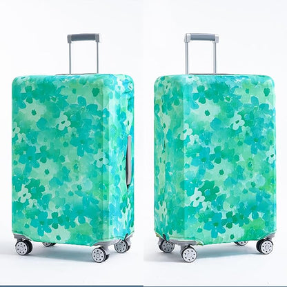 Travelkin Luggage Covers For Suitcase Tsa Approved,Suitcase Cover Protector Fit 18-32 Inch Luggage (Blue Floral, L)