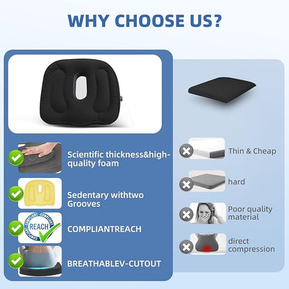 Travel Cushion,Air Seat Cushion,Evolution Cushion Portable & Lightweight Inflatable Seat Cushion - Ideal for Airplane Chairs, School Bleachers, Stadium Seats, and Wheelchairs