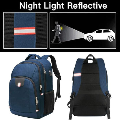 Della Gao Travel Laptop Backpack, Large Anti-Theft Business Travel Backpack with USB Charging Port, Water Resistant College School Computer Bag for Men/Women for 17 Inch Laptop and Notebook