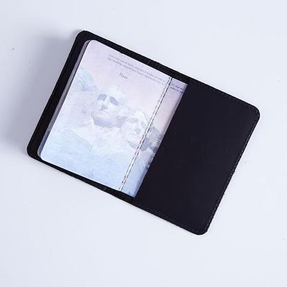 INCARNE US Leather Passport Holder for Travel - Passport Case - Passport Wallet for Men - Passport Cover for Women Sleeve Protector - Travel Essentials Vacation Luggage Travel Gifts - Vintage Black