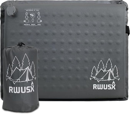 Inflatable Stadium Seat Cushion, Portable Self Inflating Outdoor Seat Cushion for Stadium, Airplane, Travel, Camping, Car & Office