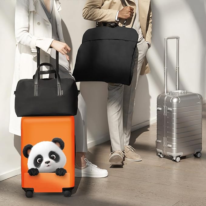 ANNA QUEEN Funny Cut panda Travel Luggage Cover Suitcase Protector Suitcase Cover Anti-Scratch,Stretchable Fit for 18-32Inch Luggage,Travel Bag Cover Washable L(fits 26-28Inch suitcase)