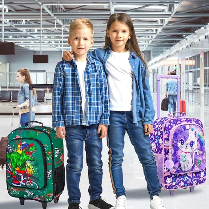 UFNDC Kids Luggage, Girls Suitcase Rolling with Wheels, Travel Carry on for Children Toddler Elementary
