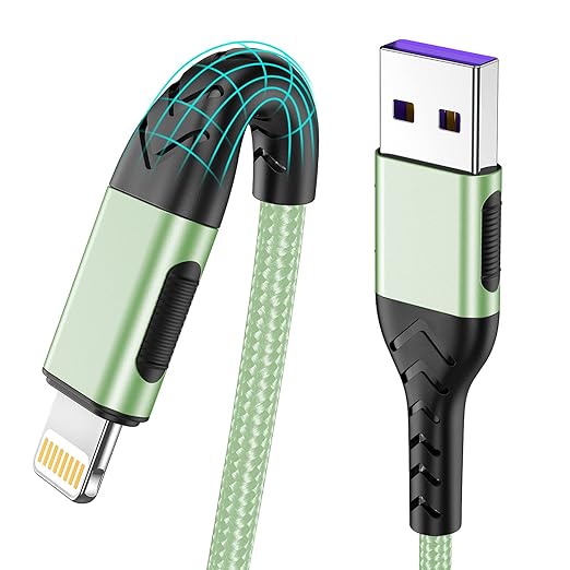 Durcord Compatible with iPhone Charger,3Pack 6FT USB A Cable for Phone Charger Cable, Fast Phone Charging Cord Compatible with Phone Xs Max/XS/XR/X/8/7/6S/6/Plus/SE/Pad(Lightning Green)