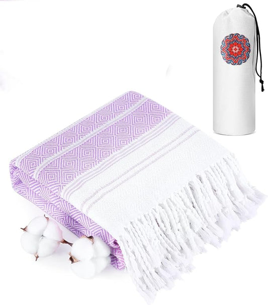 Turkish Beach Towels Vacation Essentials Quick Dry Sand Free Soft Absorbent Adult Oversized Bath Pool Swim Long Wide Stripe Towel Sound Cloud Linen Sandfree Chamois Mat Summer Thing Thin Travel