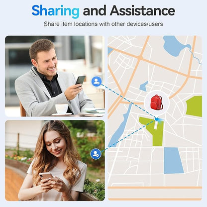 Air Tracker Tags for Android or iOS, Dual System Air Smart Tags-4 Pack, Compatible with iOS Find My or Google'S Find Hub App, Bluetooth Tracker Tag Item Finder for Keys,Luggages,Backpack,Wallet