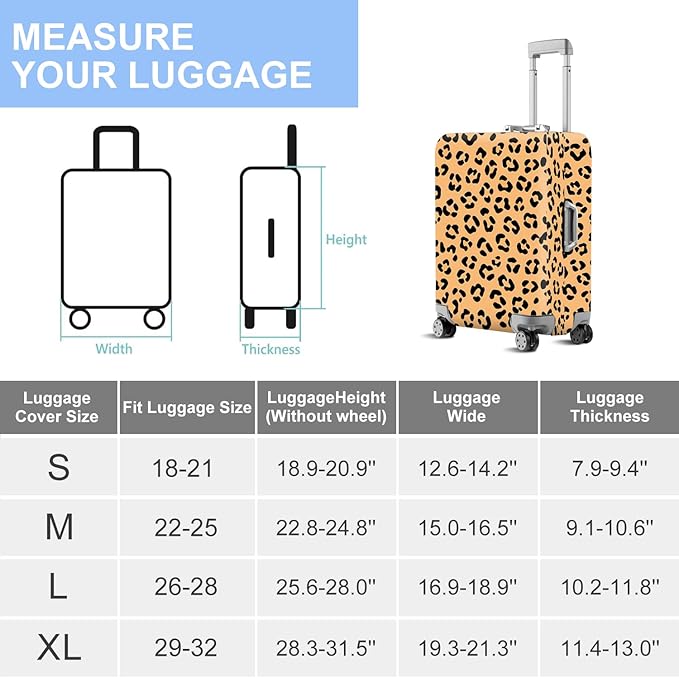 ANNA QUEEN Travel Luggage Cover Suitcase Protector Suitcase Cover Anti-Scratch,Stretchable Bag Cover Washable Durable Polyester