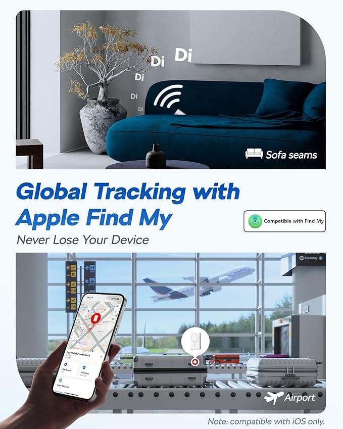 VEGER Portable Charger, Magnetic Power Bank with Phone Stand, Card Slot RFID Blocking, Global Tracking, 20W USB-C Fast Charging Powerbank, 15W Wireless Battery Pack for iPhone17/16/15/14/13/12 White