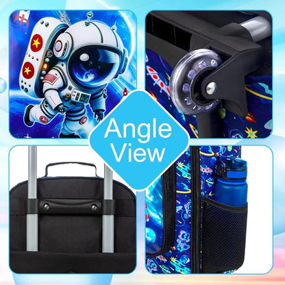 KLFVB Kids Luggage for Boys Girls, Cute Rolling Wheels Suitcase for Toddler, Children Travel Carry on Suitcase